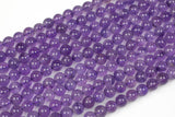 Natural AA AMETHYST Gemstone Beads Round 8mm- Medium Light Color Smooth Gemstone Beads