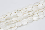 Natural Shell Puffy Oval Beads. A Quality 15.5 inch strand 13*18mm. Gemstone Beads