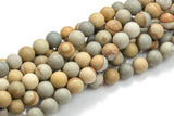 Natural Wild Horse Jasper- Matt Round sizes. 4mm, 6mm, 8mm, 10mm, 12mm- Full 15.5 Inch Strand Gemstone Beads