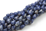 Natural Sodalite- Teardrop- Beads- 2 Sizes- Special Shape- Full Strand- 16 Inches Smooth Gemstone Beads