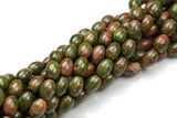 Natural Unikite Jasper- Barrel Shape-3 Sizes- Special Shape- Full Strand- 16 Inches Gemstone Beads