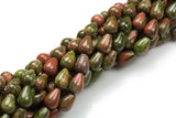 Natural UNIKITE- Teardrop- Beads- 2 Sizes- Special Shape- Full Strand- 16 Inches AAA Quality Smooth Gemstone Beads