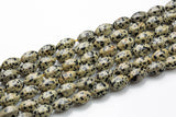 Natural Dalmation Jasper- Lantern Shape- 10*14mm-28 Pieces- Special Shape- Full Strand- 16 Inches Gemstone Beads