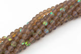 Gorgeous Brown Spectrolite Quartz Matt, High Quality in Round,-Full Strand 15.5 inch Strand, 4mm, 6mm, 8mm, 12mm, or 14mm Beads