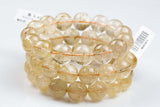 Natural Golden Rutilated Quartz Bracelet- Around 6.5-7.0mm- One Size Fits All- High Quality AAA Quality Gemstone Beads