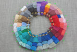 Ombre Puffy Tassels- 75mm - Triple Color- High Quality 27 Colors-2 pcs Per Order- Perfect for Earrings
