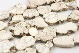 Natural White Turquoise Slices Slabs Gemstone Beads