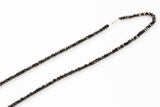 Major League Baseball Black Necklace- Natural Black Spinel Necklace 22 Inches- - Sterling Silver-Very Sparkly!