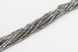 Platinum Plated HEMATITE Beads. Heishi Square Full Strand 16-3mm
