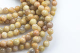 Natural Yellow Moonstone Round Beads. A Quality Full 15.5 Inch Strand- 6mm, 8mm, 10mm, 12mm AAA Quality Smooth Gemstone Beads