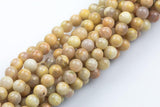 Natural Yellow Moonstone Round Beads. A Quality Full 15.5 Inch Strand- 6mm, 8mm, 10mm, 12mm AAA Quality Smooth Gemstone Beads
