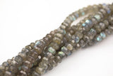 Natural LABRADORITE Beads. High Quality Hand Faceted 7mm or 10mm Faceted Roundel 16" strand AAA Quality Gemstone Beads