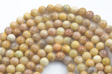 Natural Yellow Moonstone Round Beads. A Quality Full 15.5 Inch Strand- 6mm, 8mm, 10mm, 12mm AAA Quality Smooth Gemstone Beads