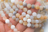 Natural DRUZY AGATE Beads-- - 8mm, 10mm, 12mm. Full 15.5 inch strand Gemstone Beads