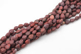 Natural Red Jasper Matte Beads Red Jasper Beads - Puffy Teardrop Shaped 10x8mm - 1 strand ~15.5" - Special Exclusive Item Gemstone Beads