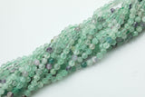 Natural Super High Quality Rainbow Fluorite Beads 6mm Faceted Round - Sharp Diamond Cut Very High Quality - 1 strand 15.5" AAA Quality