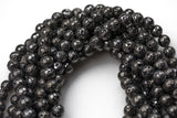 Gunmetal Plated Lava Round Beads- Single Strand or Wholesale Bulk- -Full 15.5 Inch Strand, 4mm, 6mm, 8mm, 12mm, or 14mm Beads AAA Quality