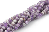 Natural Striped Amethyst Beads Faceted - High Quality in Faceted Round 6mm 8mm 10mm or 12mm - Full Strand 15.5 inches Gemstone Beads