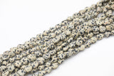 Natural Dalmatian Jasper Beads Matte Dalmatian Jasper Beads - Puffy Heart Shaped 10mm - 1 strand ~15.5" - Special Exclusive Item