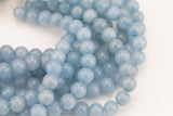 Pale Chalcedony- JADE Faceted Round -Full Strand 15.5 inch Strand, 4mm, 6mm, 8mm, 12mm, or 14mm Beads-Full Strand 15.5 inch Strand