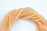Peach Jade, High Quality in Smooth Round- 6mm, 8mm, 10mm, 12mm -Full Strand 15.5 inch Strand