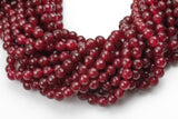 Maroon Jade Faceted Round Beads 4mm 6mm 8mm 10mm 12mm - Single or Bulk - 15.5" AAA Quality AAA Quality