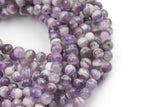 Natural Striped Amethyst Beads Faceted - High Quality in Faceted Round 6mm 8mm 10mm or 12mm - Full Strand 15.5 inches Gemstone Beads