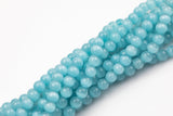 Cats Eye Cat's Eye, High Quality in Smooth Round, 4mm, 6mm, 8mm, 10mm, 12mm- Full Strand 15.5 inches Long- Light Aqua