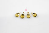 Birthstone Drops Small Petite Cute Drops Briolette Teardrop Charms / Pendants ~6x13mm - Quartz Tourmaline Aquamarine Peridot Amethyst Rose