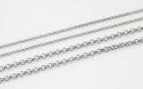 Stainless Steel ROLO Chain - Yard or Full Spool - High Quality Polished Stainless Steel - Hypoallergenic Active