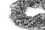 Natural Cloudy Quartz High Quality in Faceted Round-Full Strand 15.5 inch Strand, 4mm, 6mm, 8mm, 12mm, or 14mm Beads AAA Quality