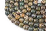 Natural Waterstone Jasper, High Quality in Faceted Round, 6mm, 8mm, 10mm, 12mm -Full Strand 15.5 inch Strand Gemstone Beads