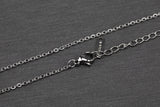 Stainless Steel Necklace HIGHEST QUALITY 17” Hypoallergenic Cross Oval Links 1.5mm - Highest Quality on Market!