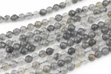 Natural Cloudy Quartz High Quality in Faceted Round-Full Strand 15.5 inch Strand, 4mm, 6mm, 8mm, 12mm, or 14mm Beads AAA Quality