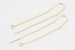 Gold Filled Threader Earrings Findings- 2.5 inches- 1 pair per order