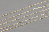 Gold Filled Satellite Curved Tubed Chain, Wholesale, USA Made, Chain by foot Permanent Jewelry Chain