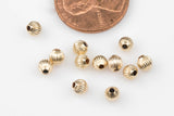 GOLD FILLED Corrugated Beads- 1420 Gold Filled- USA made