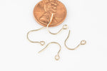 Gold Filled Earring Fish Hook Fishhook Wire Earwire 13mm - 14/20 Gold Filled- USA Product-All Sizes 10 pcs (5 Pairs)