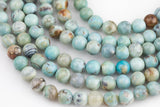 Green Teal Aqua Fire Agate, High Quality in Smooth Round, 8mm and 10mm- Full 16 inch strand