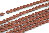 Natural Red Jasper- Full Strands-15.5 inches-6mm- Nice Size Hole- Diamond Cutting,High Facets-Nice and Sparkly-Faceted Coin Gemstone Beads