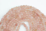 Natural Strawberry Quartz- Full Strands-15.5 inches-5mm- Nice Size Hole- Diamond Cutting,High Facets-Nice and Sparkly-Faceted Coin