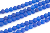 Sapphire Clear Jade- JADE Matte Round- 8mm -Full Strand 15.5 inch Strand AAA Quality
