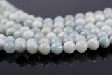 NATURAL aquamarine faceted round beads in full strands. 6mm, 8mm, 10mm, 12mm, 14mm- Full 15.5 Inch Strand- AAA Quality Gemstone Beads