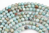 Green Teal Aqua Fire Agate, High Quality in Smooth Round, 8mm and 10mm- Full 16 inch strand