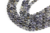 Natural Iolite - Full Strands-15.5 inches-5-6mm- Nice Size Hole- Diamond Cutting,High Facets-Nice and Sparkly-Faceted Coin Gemstone Beads