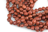 Natural Red Jasper- Full Strands-15.5 inches-6mm- Nice Size Hole- Diamond Cutting,High Facets-Nice and Sparkly-Faceted Coin Gemstone Beads