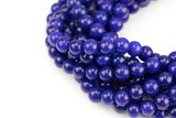 Sapphire Jade-JADE Smooth Round- 6mm 8mm 10mm 12mm-Full Strand 15.5 inch Strand