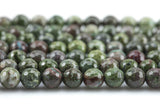 Natural Ruby Caldrite- Faceted Round- 6mm, 8mm, 10mm Gemstone Beads