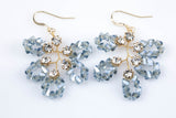 Crystal Wire Wrapped Leaf Design- 30mm- 1 pair per order