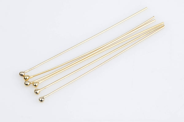 Gold Filled Ball Pin- 24 Ga- 14/20 Gold Filled- USA Product-1.5 Inches- 8 pieces per order
